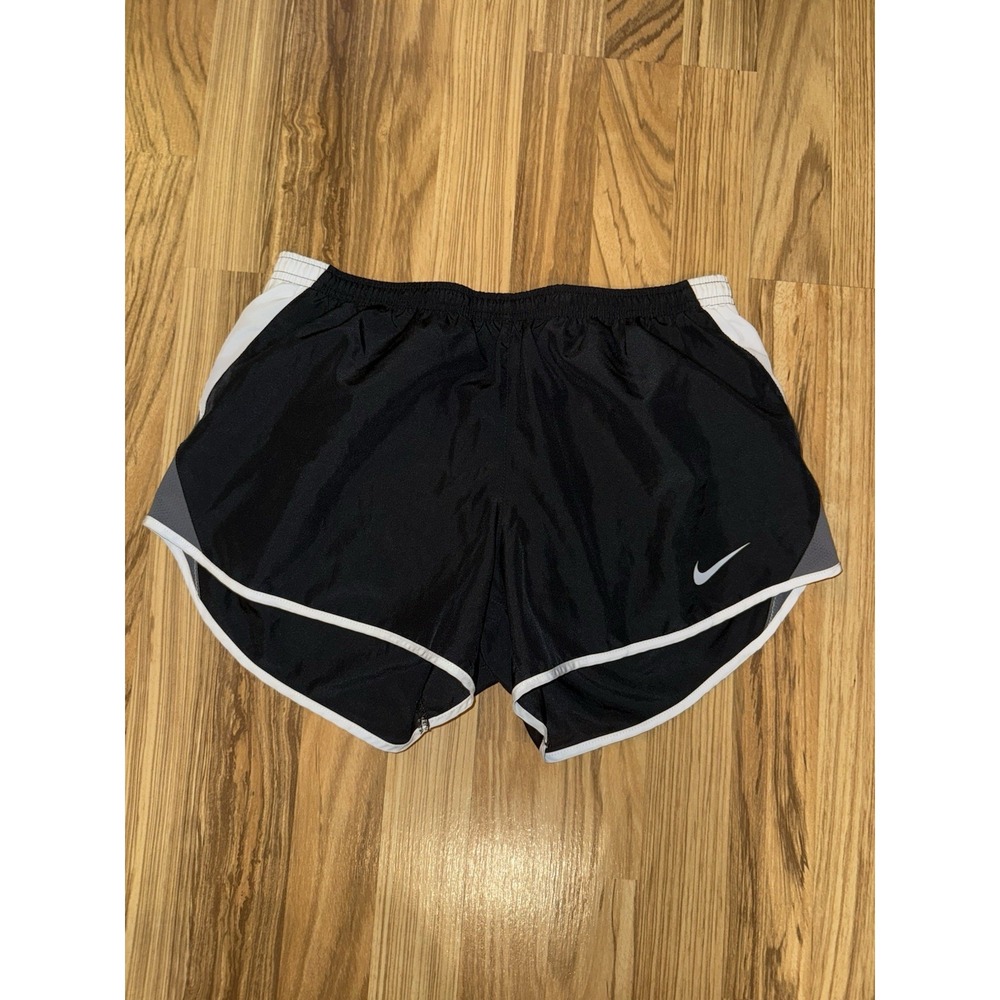 Nike Dri Fit Running Shorts‎ Womens Size M Medium Black Athletic Workout